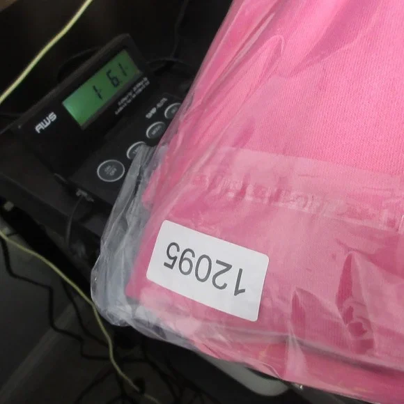 Nike Air Fleece Hoodie Women XL Pink Black Full Zip Dolman Sleeve Jewel Zipper - Picture 10 of 10